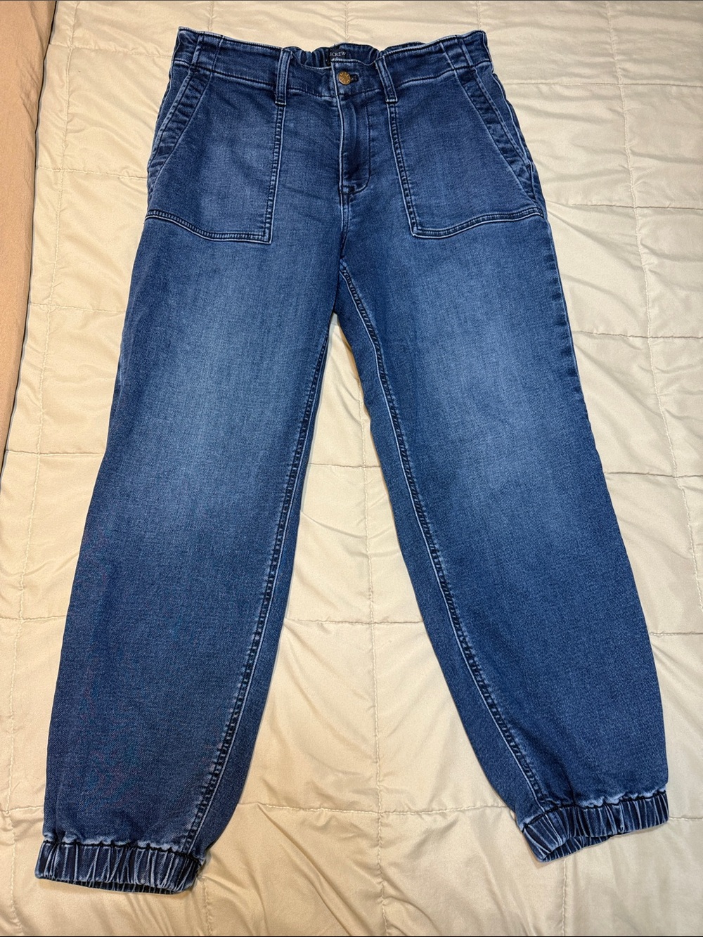 J. Crew Women's Dark Blue Denim Boyfriend Jogger Jeans